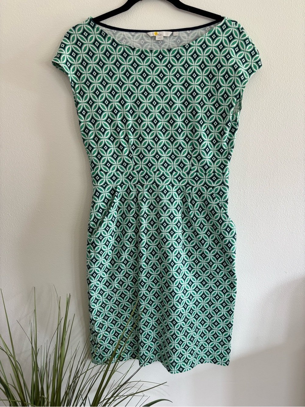 Boden | Green Geometric Shape Dress